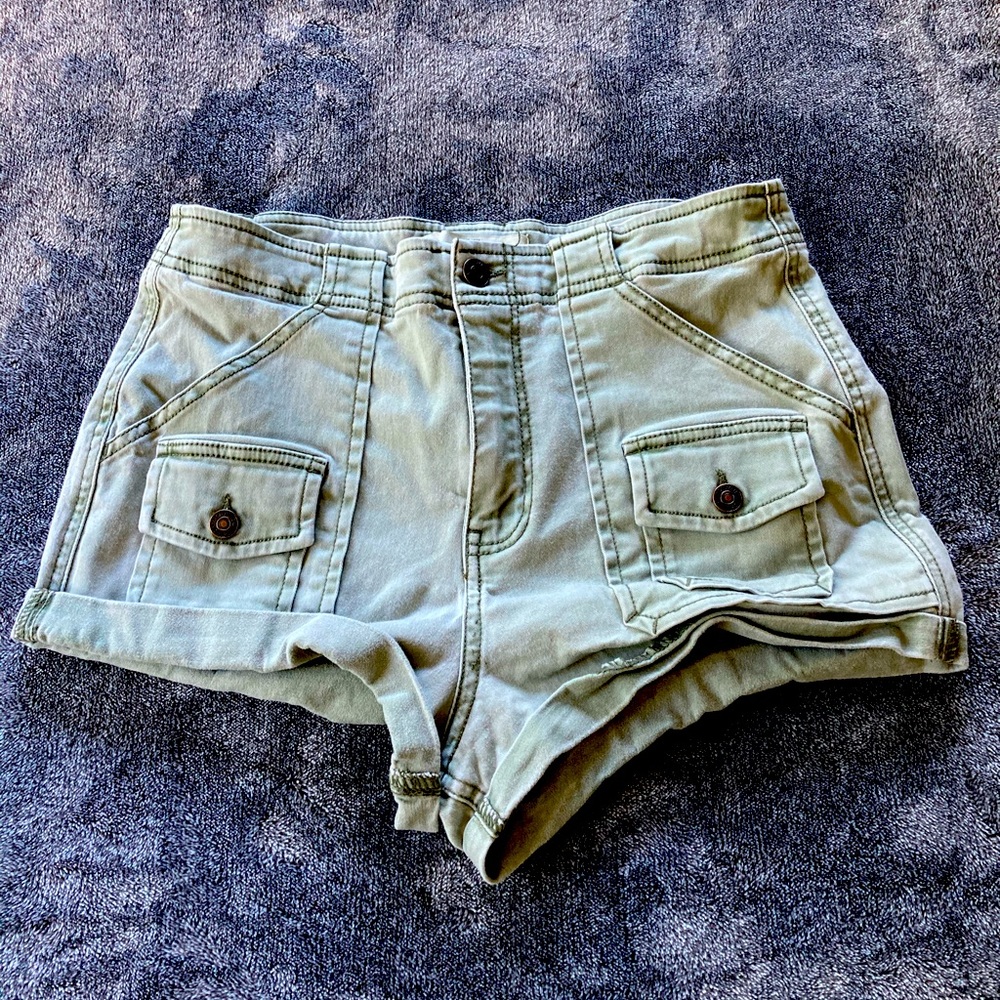 Green Cargo Shorts